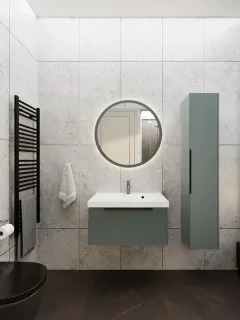 Зеркало La Fenice Terra FNC-02-TER-G-80 серое матовое 80 см